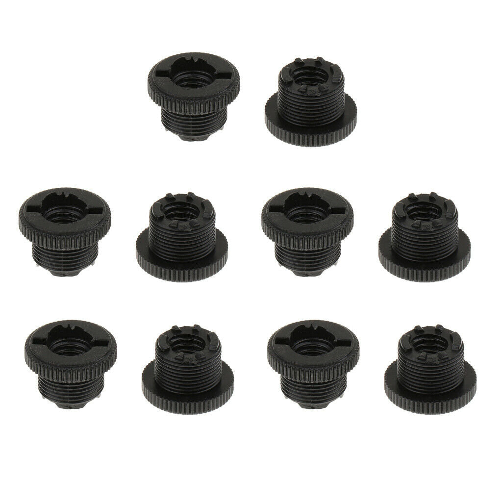 10-piece screw thread adapter 3/8 "to 5/8" screw black