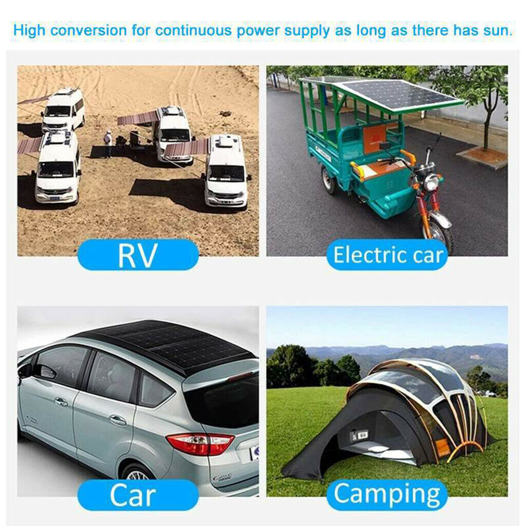 2Set 100W Solar Panel Kit Battery Charge Regulator Controller Cables For RV