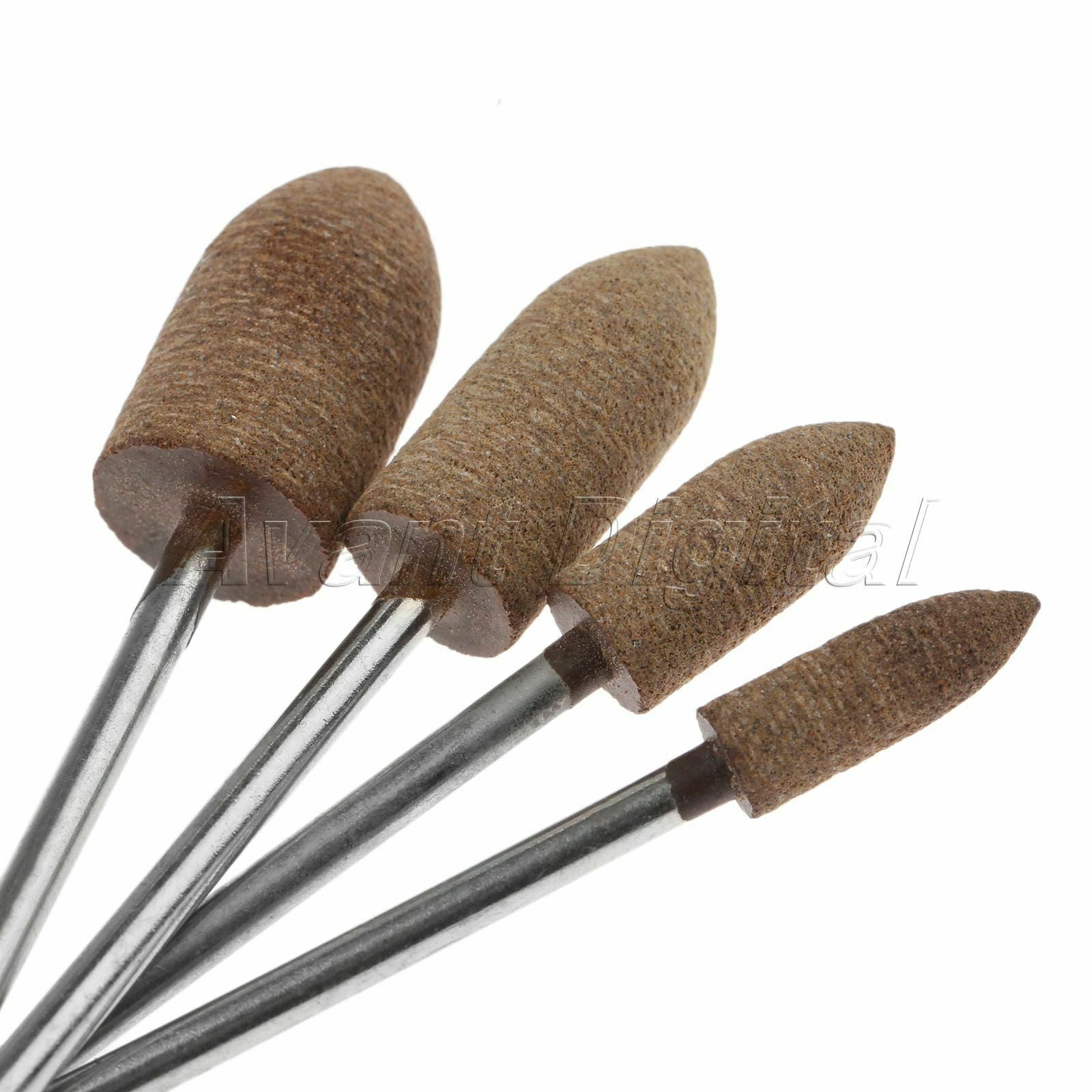 4Pcs Bullet Type Rotary Tools 5/6/8/10mm Leather Polishing Brush 2.35mm Shank