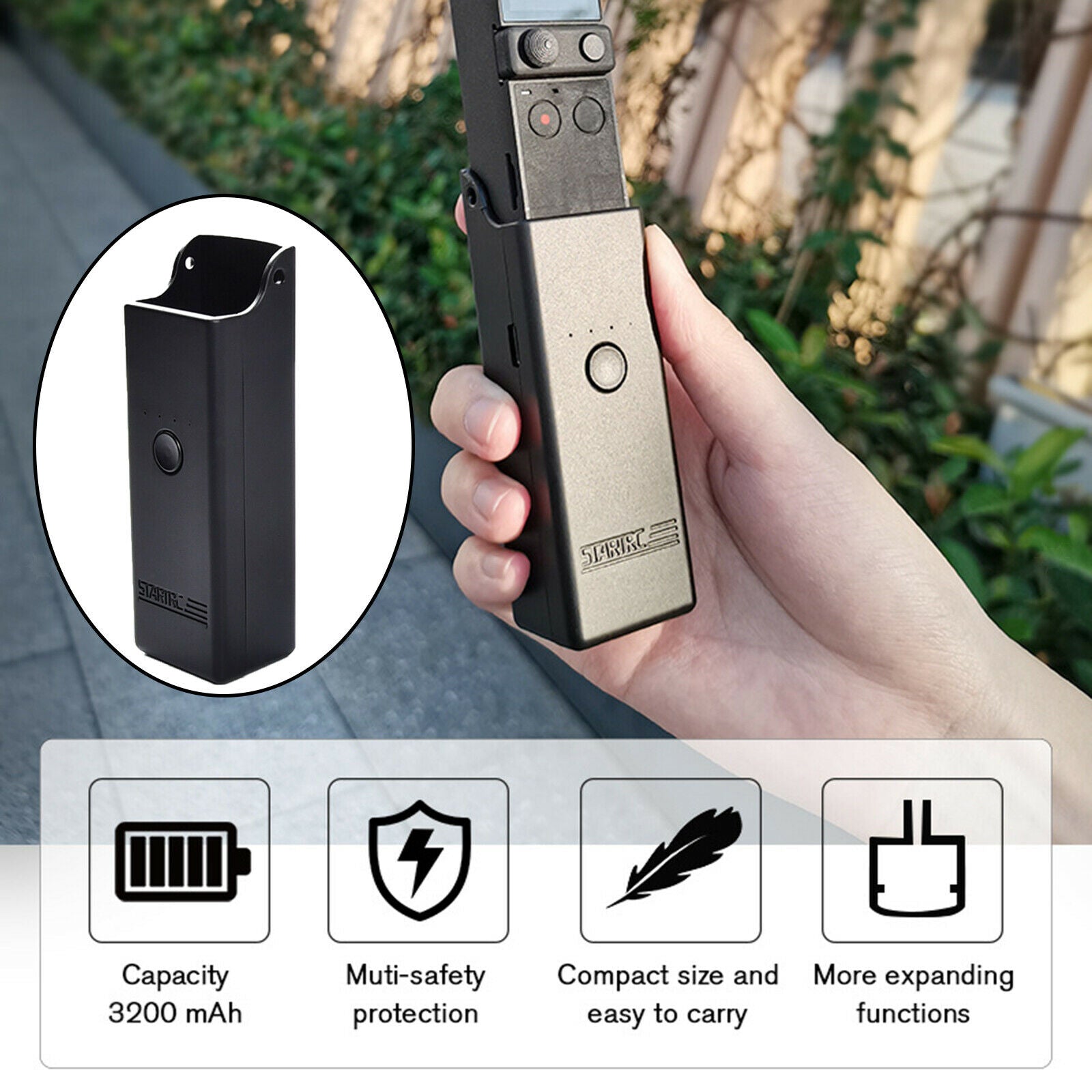 High Capacity Portable Power Bank Charging Case for DJI Pocket 2 Camera