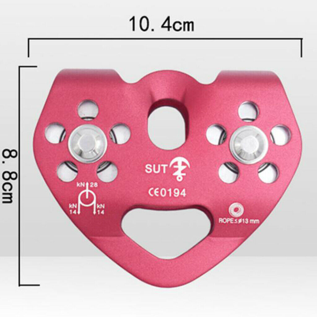 Aluminium   Alloy  Double Pulley Rock Climbing Arborist Gear