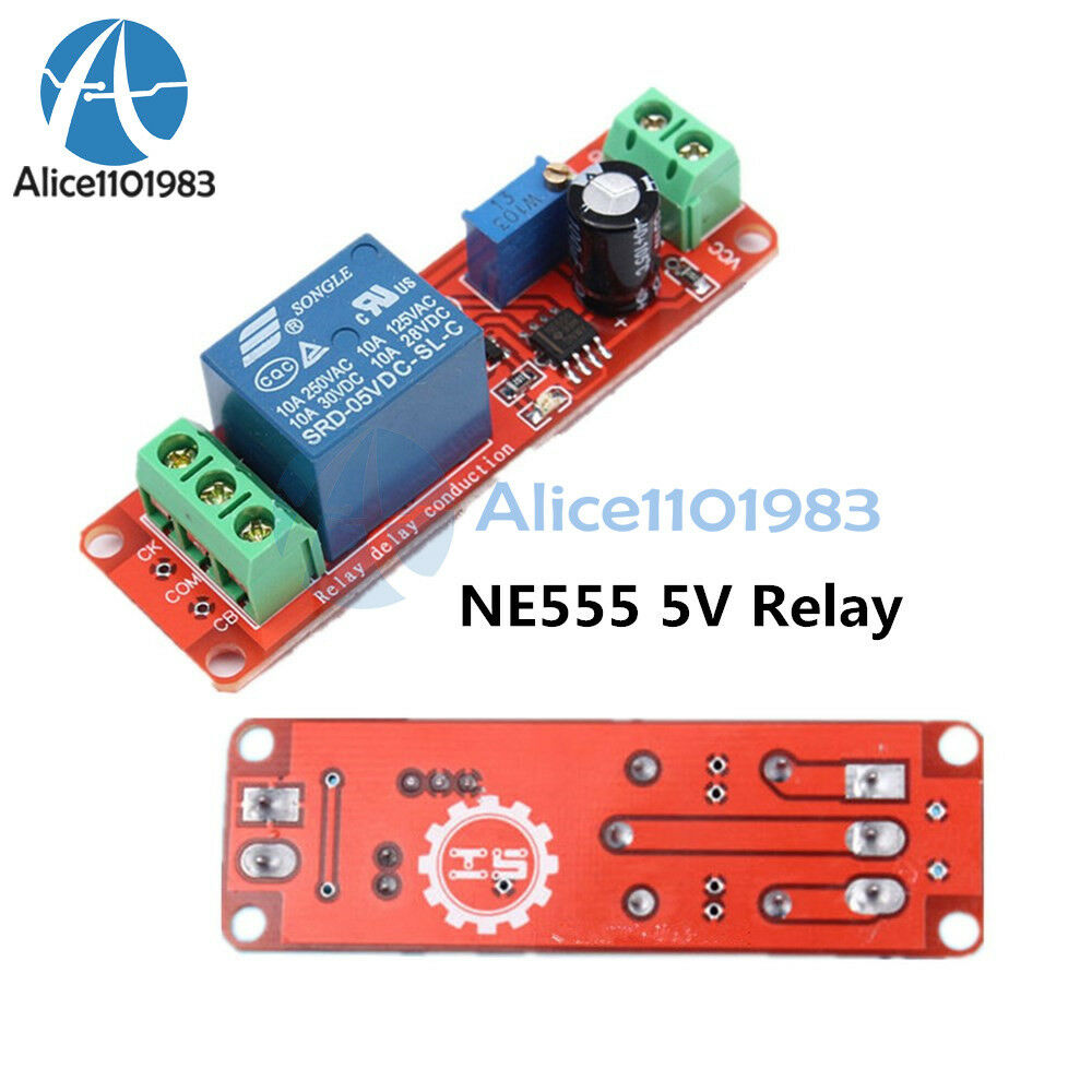 5PCS DC 5V Delay relay shield NE555 Timer Switch Adjustable Module 0 to10 Second