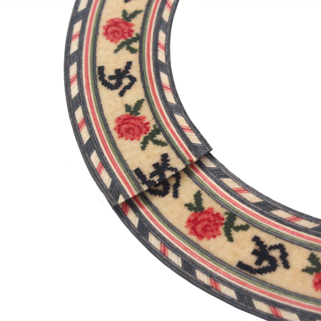 5pcs Acoustic Classical Guitar Parts Rosette Rosewood Maple Inlaid Soundhole