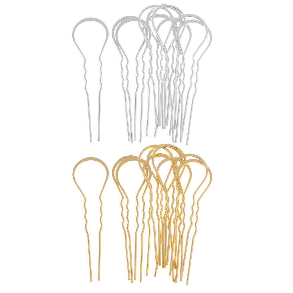 10Pcs U Shaped Hair Clips Hair Pins Hair Salon Tools Jewelry Making Findings