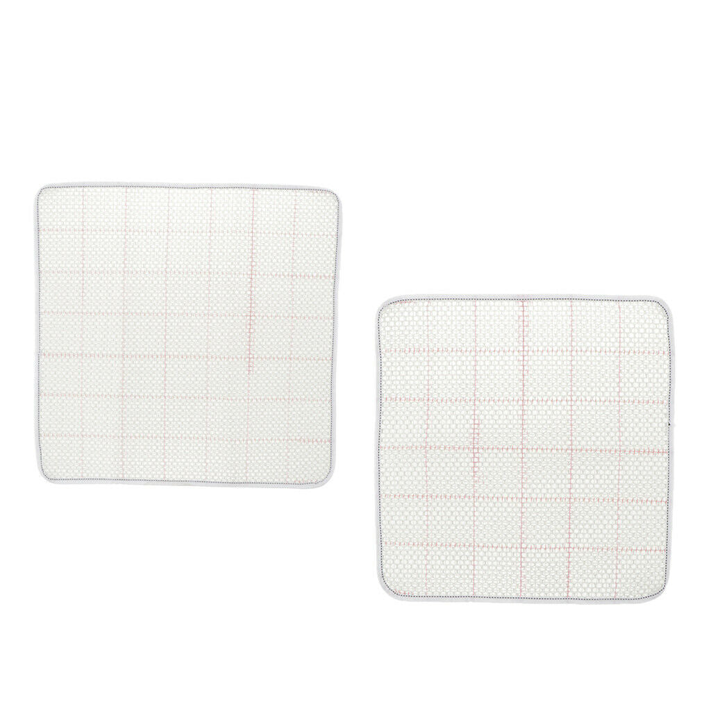 2 Pack White Square Latch Hook Rug Canvas Mat Tapestry DIY Crafts 18in 15in