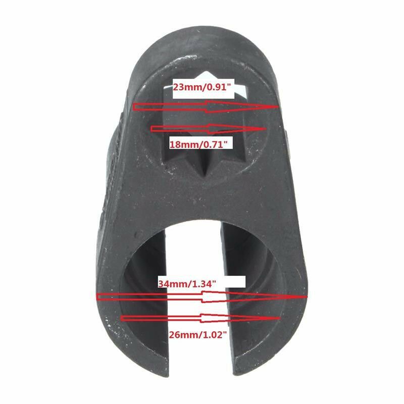 22mm 1/2'' Drive Car Oxygen Sensor Socket Wrench Offset Removal Flare Nut Socket