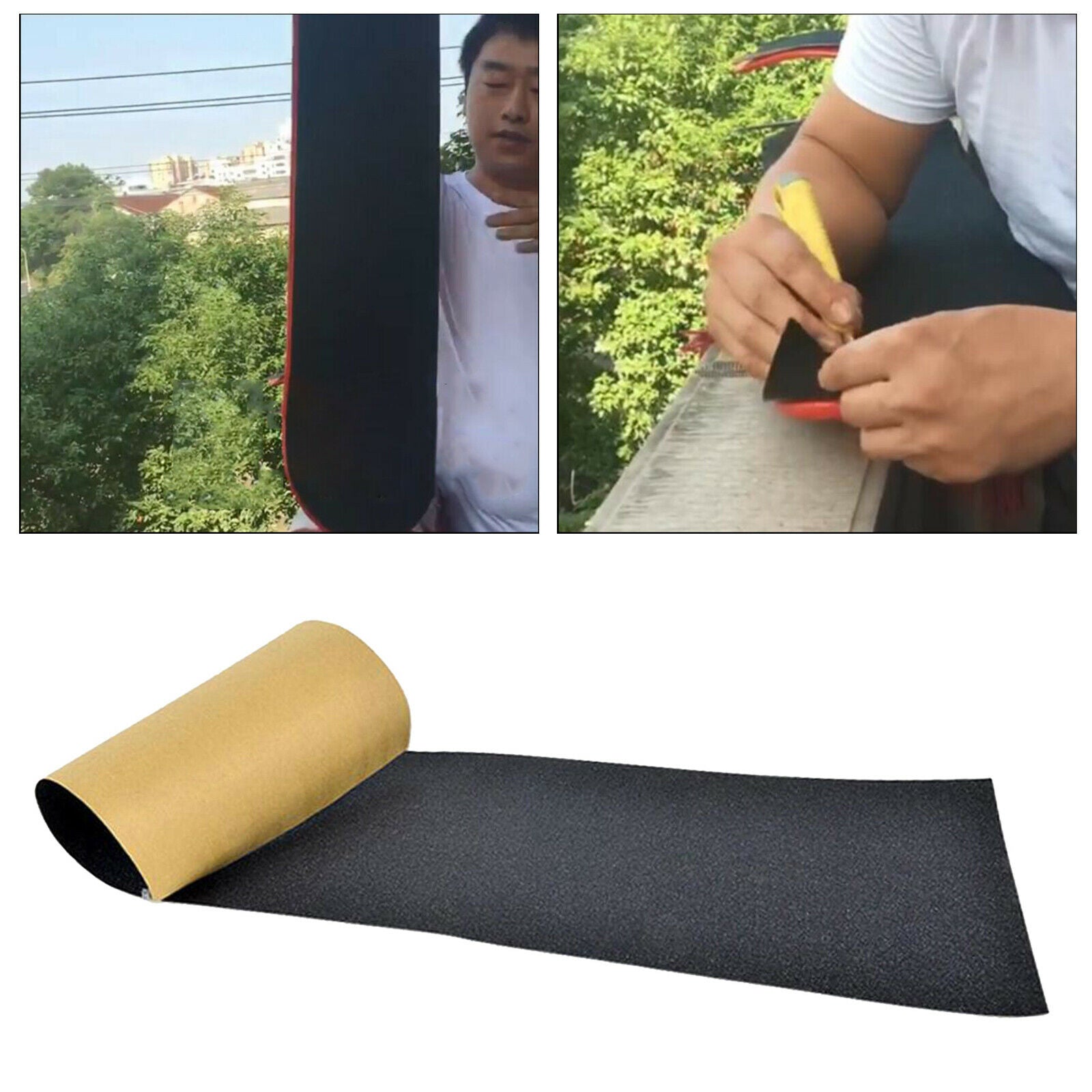 Skateboard Longboard Skate Grip Tape Sandpaper Sheet Waterproof Scooters