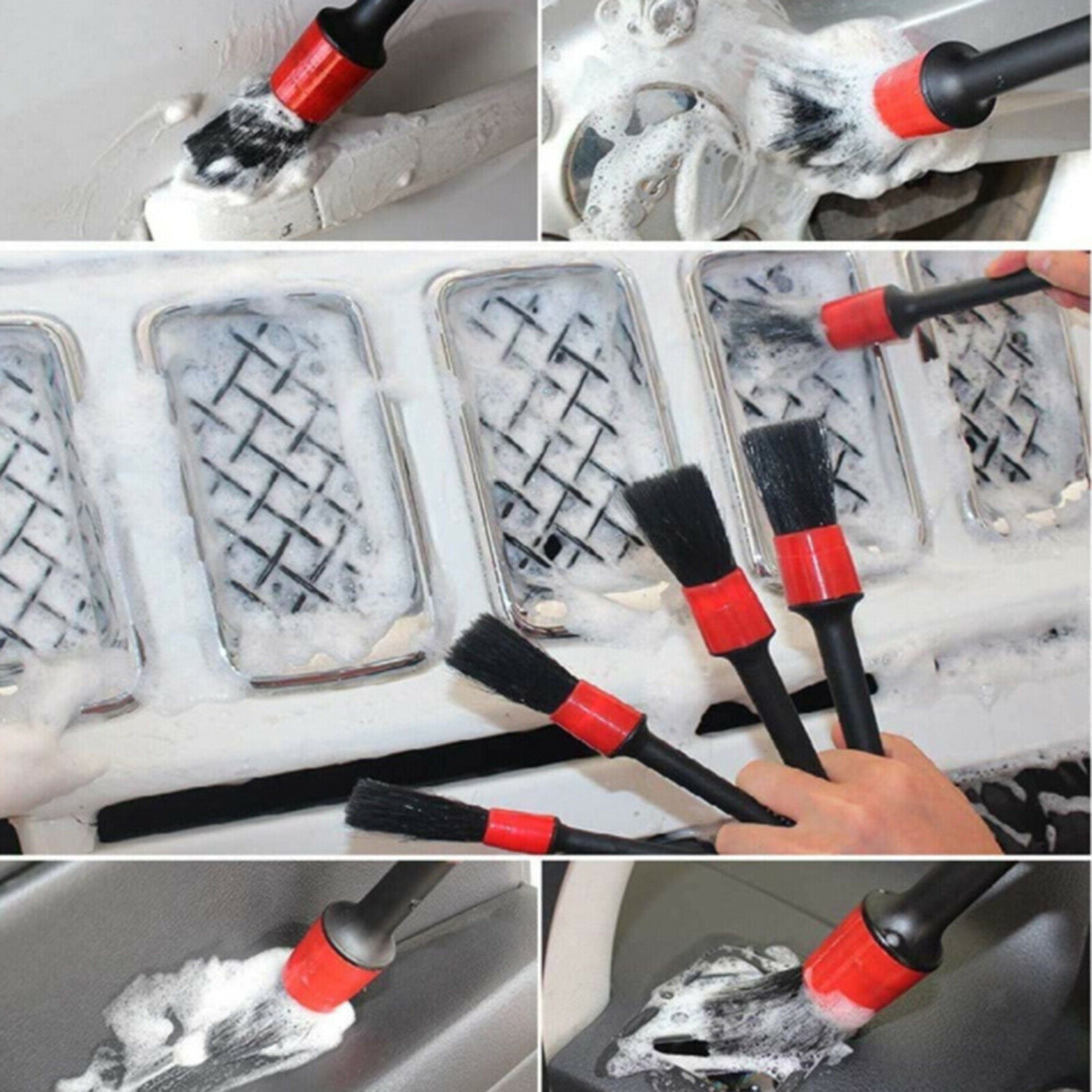9Pieces Car Car Detailing Brush Set for Cleaning Engine Dashboard Air Vent