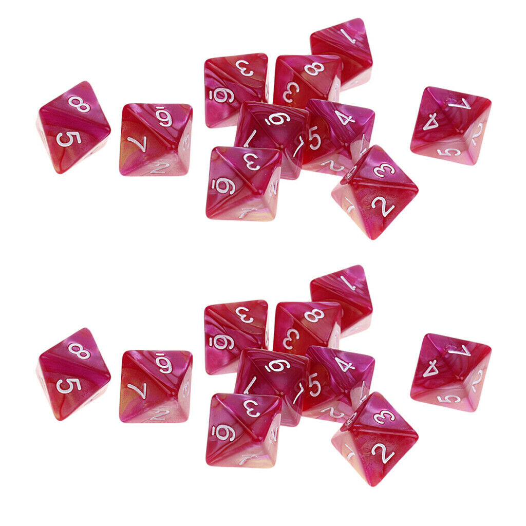 Multi-sided Dice Polyhedral Dice D8 For D&D RPG MTC Table Games Pack Of 20