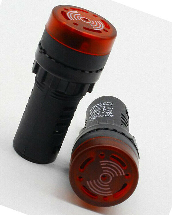 5pcs Red LED Indicator Light & Buzzer 220V AC [M1]