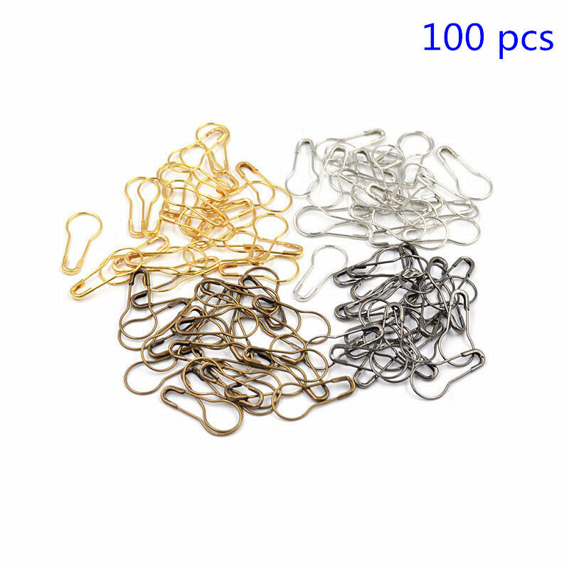 100Pcs Needle Clip Knitting Craft Stitch Crochet Tool Copper Markers Locking hs