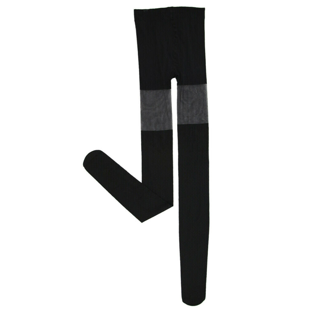 Women Ladies Sheer Black Pantyhose Tights Elastic Stockings Black pattern 5