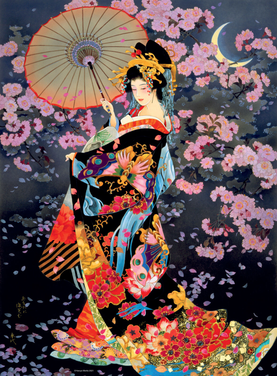16773 Ravensburger Yozakura Jigsaw Puzzle 500pc Suitable for Children 10 Years+