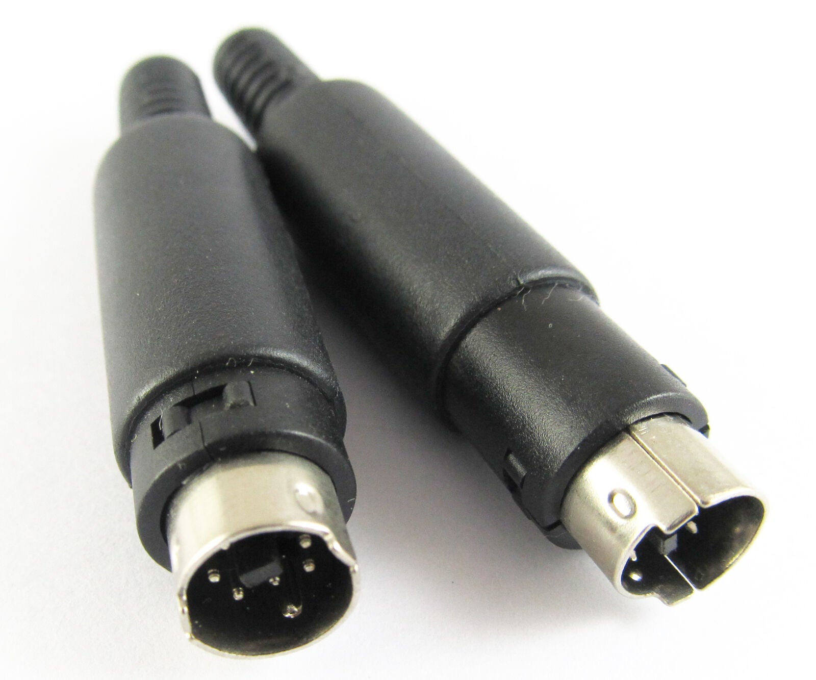 2Pcs 6 Pin Mini DIN Plug Connector Plastic Handle NEW