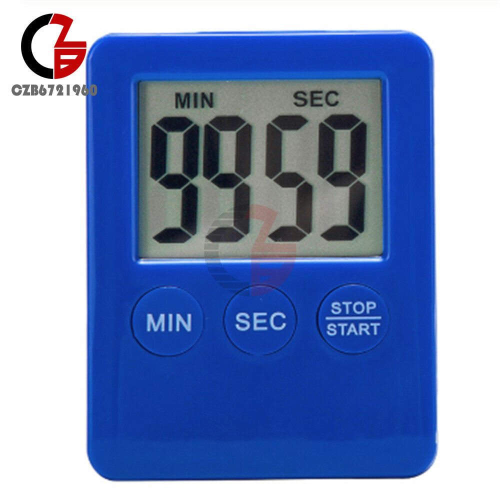 Multicolor Large LCD Digital Kitchen Timer Black Count Down Up Clock Loud Alarm