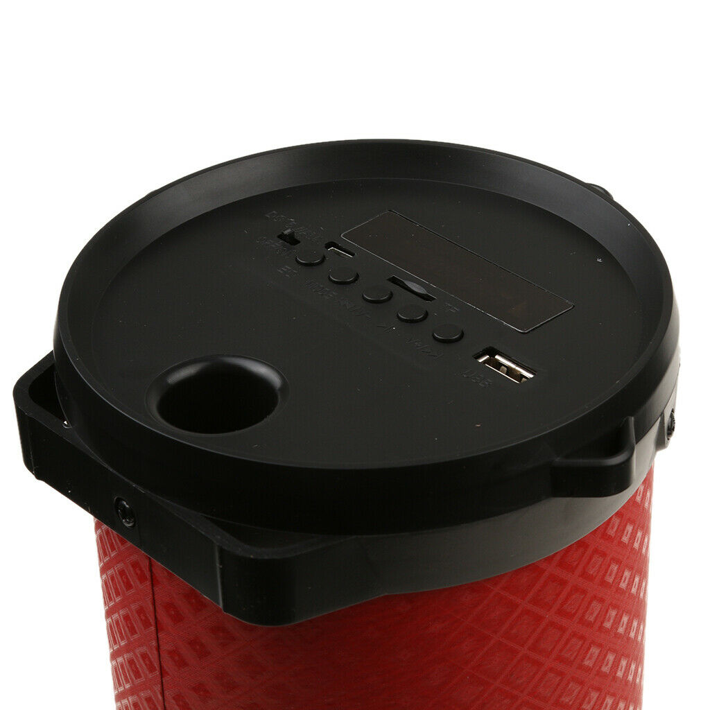 Portable HIFI Display Screen Wireless Bass Bluetooth Speaker  Red