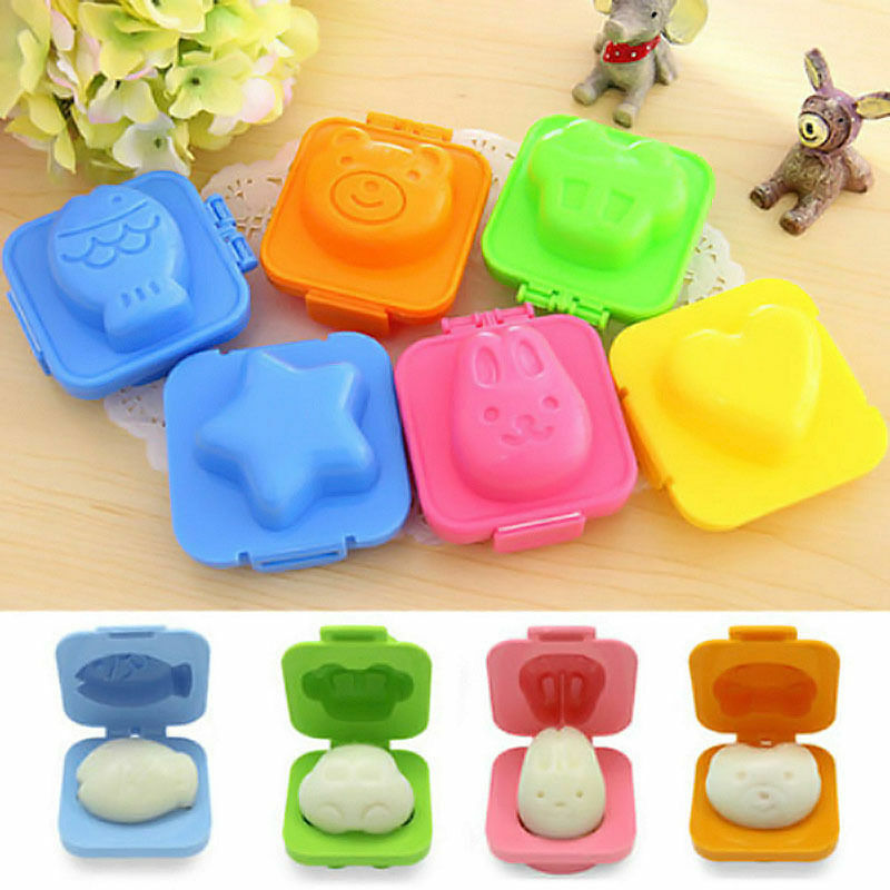 6 Pcs Boiled Egg Sushi Rice Mold Mould Bento Maker Sandwich Cutter Home Decor Tt