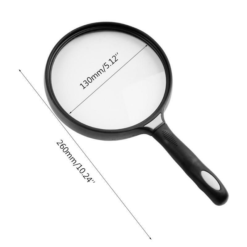 130mm Large Lens Handheld Magnifier 2.5X Reading Newspaper Map Magnifying Glass