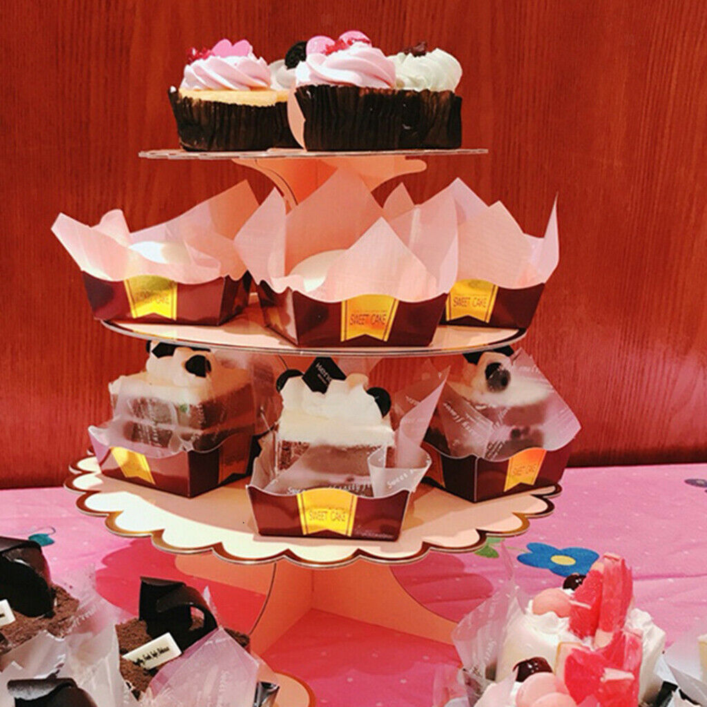 2pack 3 Tier Cupcake Stand Muffin Cake Pastry Food Tower Birthday Receptions