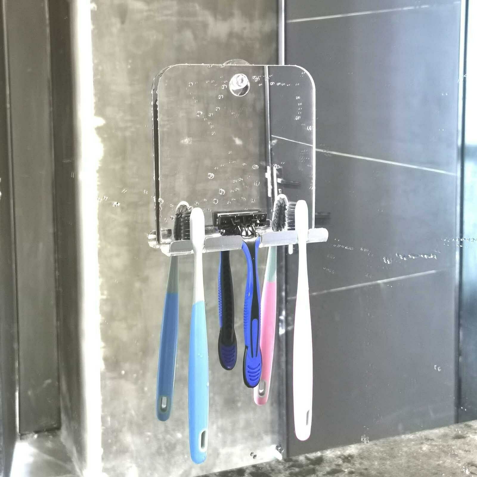 Rectangle Unbreakable Fogless Shower Bathroom Mirror with Shaving Razor Hook