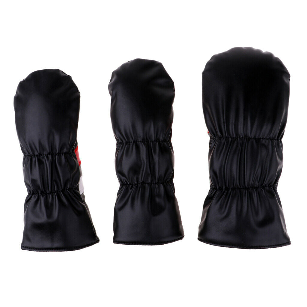 3 lot Waterproof Golf Head Covers Sleeves Fairway Headcovers Protector