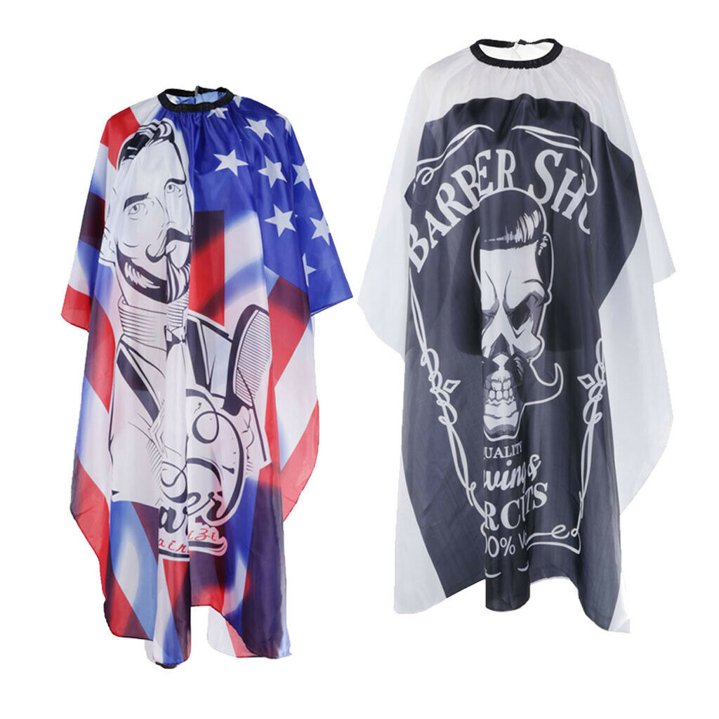 2x Cuttings Cape Waterproof Styling Coloring Gown Cloth with Snap Buckle