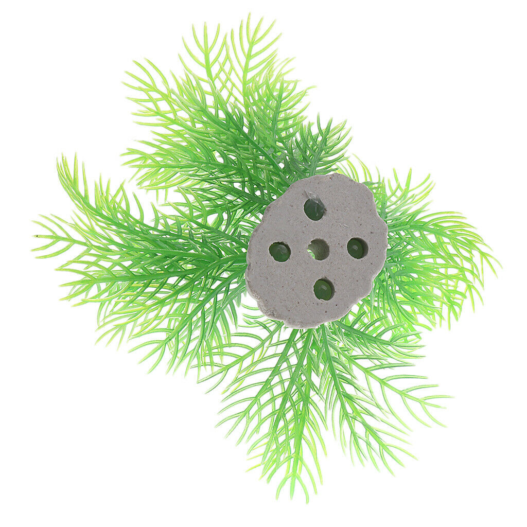 6cm Plastic Aquarium Plants Ornament for Fish Tank - Green