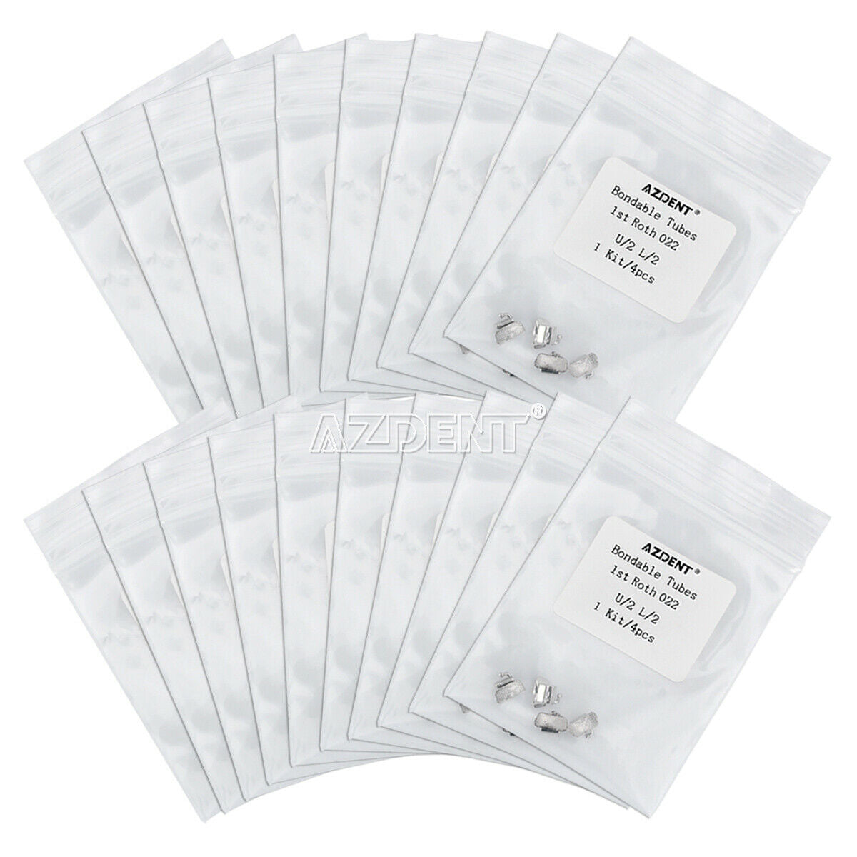 50 X Dental Orthodontic 1st Molar Band Roth MBT With Double Buccal Tube 022