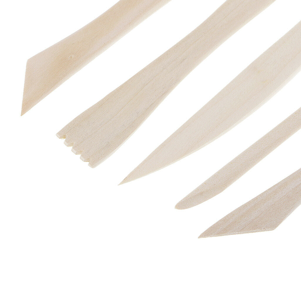 10pcs Wooden Clay Polymer Pottery Ceramics Sculpting Tool Art Craft Supplies