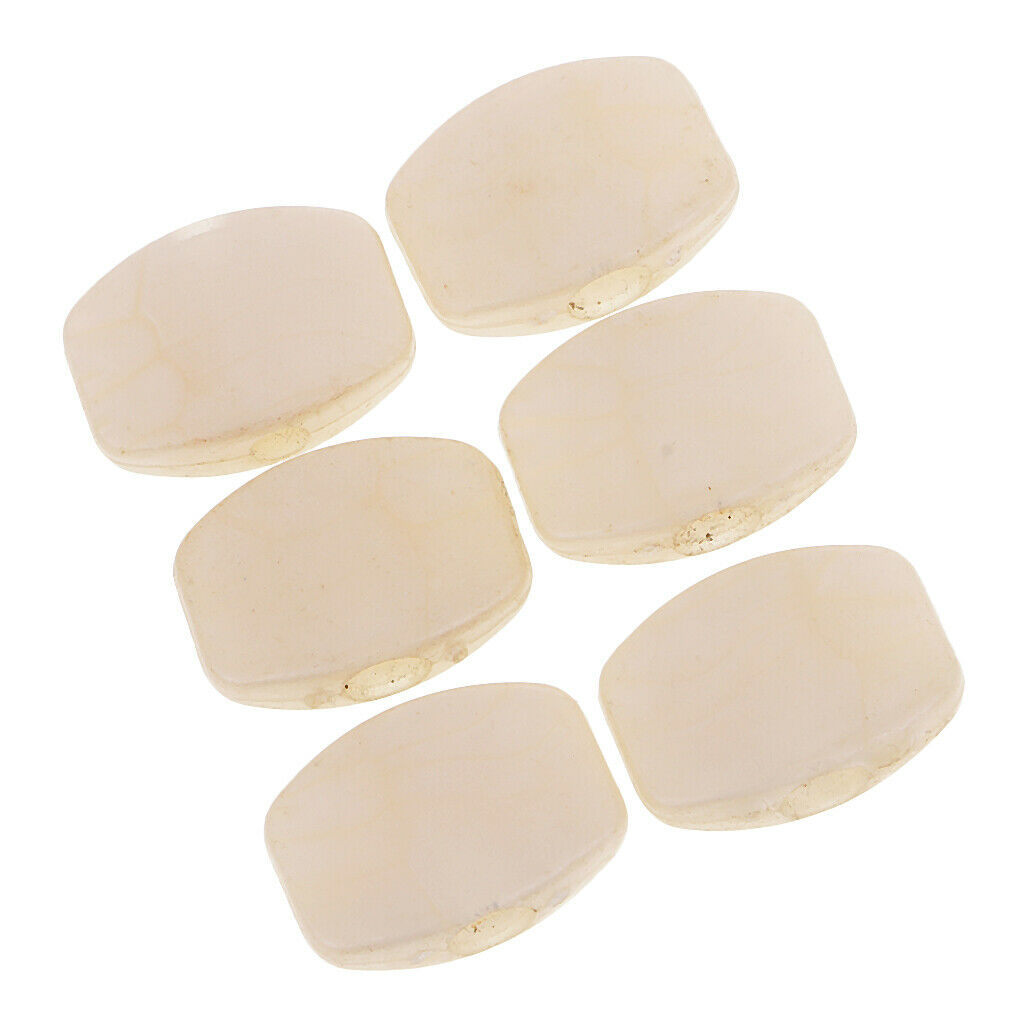 6 pieces plastic acoustic / electric guitar tuner tuning peg button white
