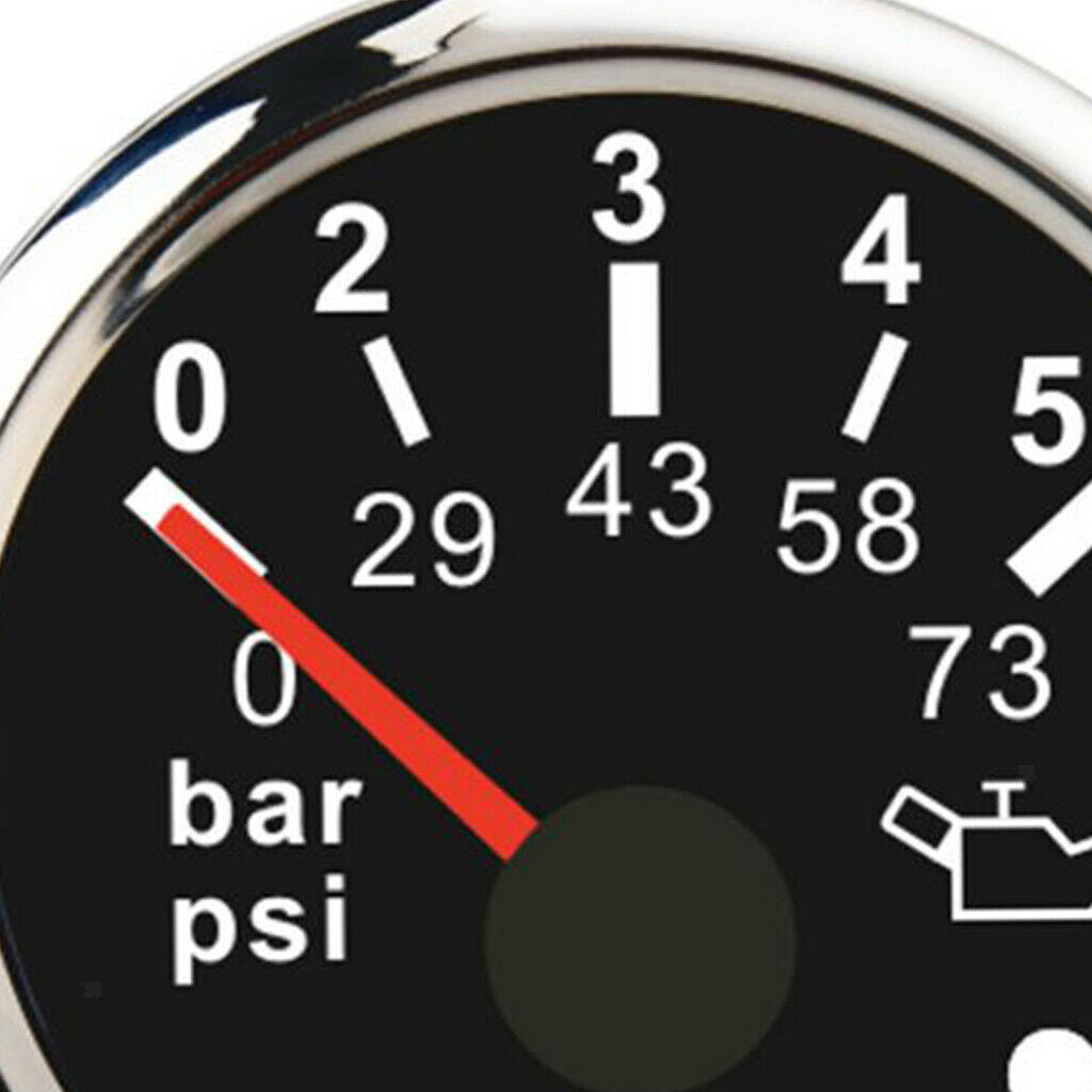 52mm LED Oil Pressure Gauge Meter LED Display With Anti-fog Dust Curve Glass