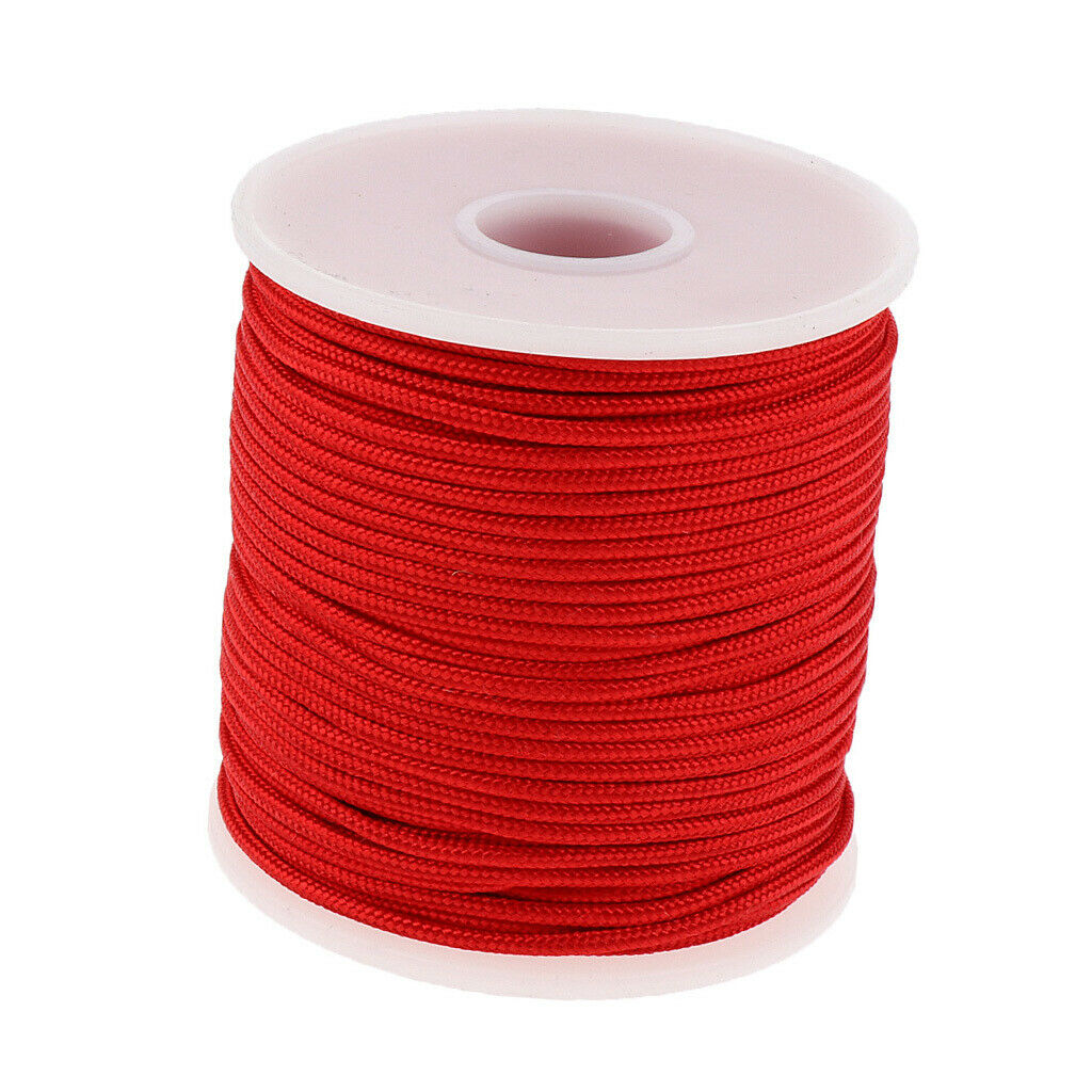 2X 2mm 50m Paracord Parachute Rope Cord Outdoor Camping Tent Accessories red