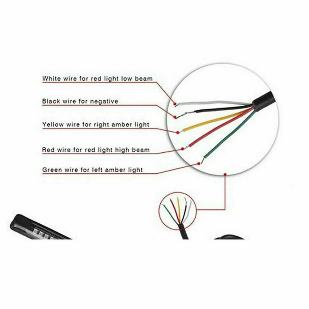 Motorcycle Red LED Scrambler Brake Tail Light Turn Signal For Bobber Cafe Racer