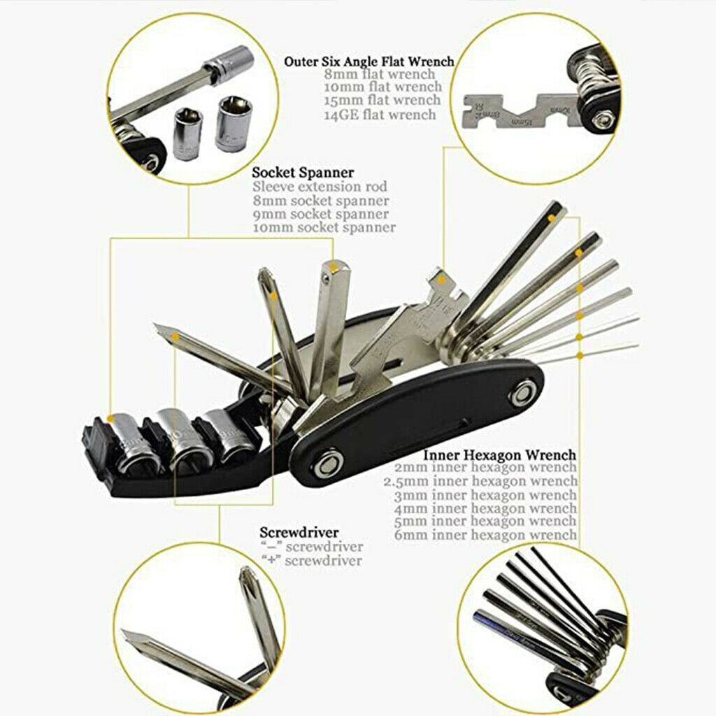 Bike Repair Set Portable Patches with Carry Bag for Emergency Road Bike
