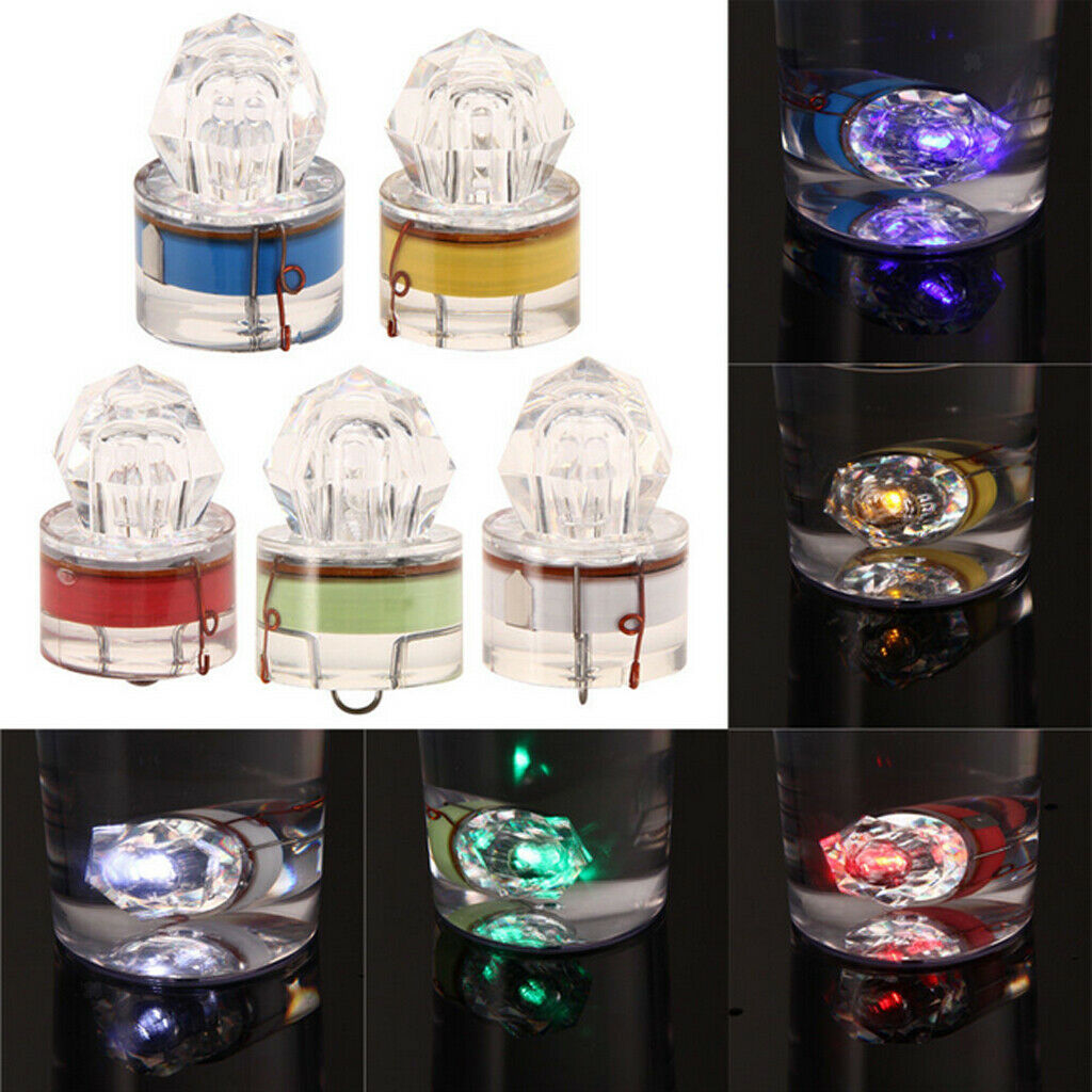 LED Deep Drop Underwater Fishing Flashing Light Bait Lure Strobe Lamp White