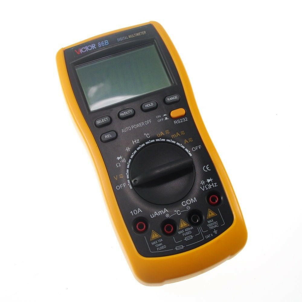 Plastic Shell Ohmmeter AC DC Testing  VICTOR 86B 3 3/4 Digital Multimeter