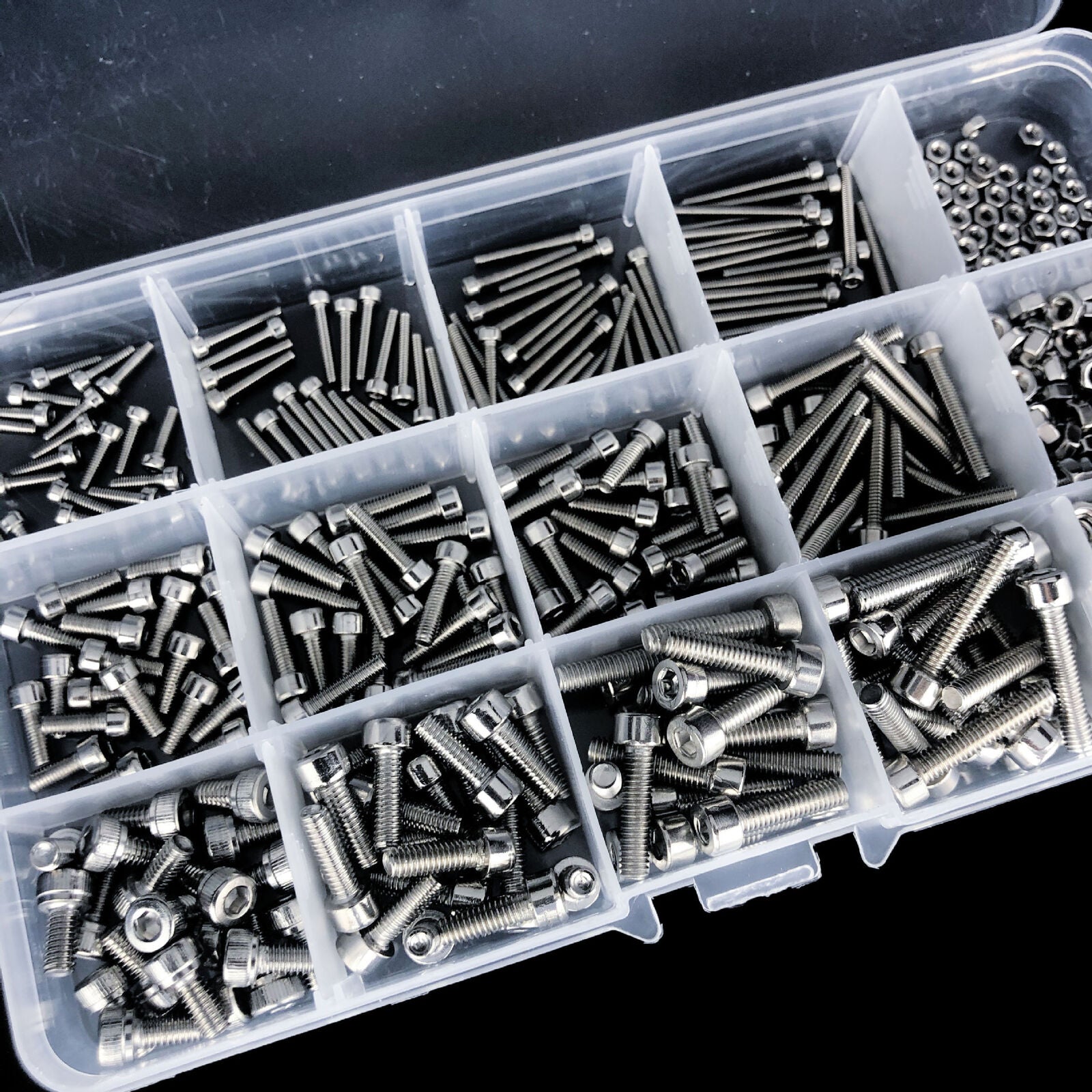 New 480Pcs Boxed 201 Stainless Steel Cylinder Head Hexagon Screw High Quality