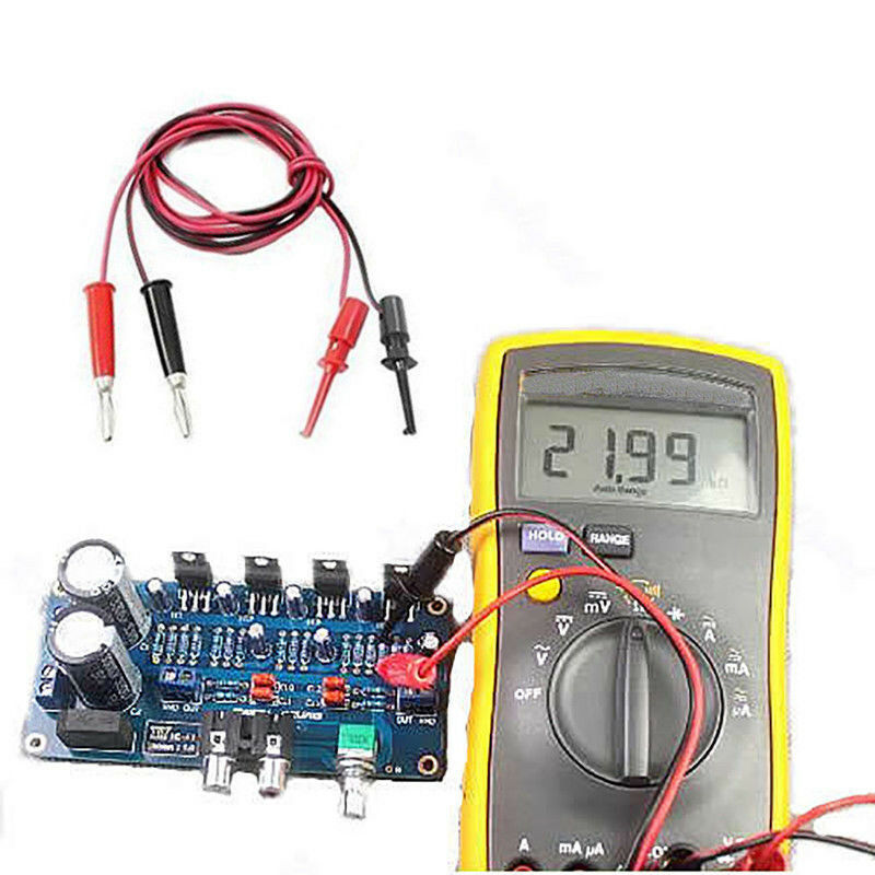 10pc Latest Large Size Multimeter Lead Wire Kit Test Hook Clip Set Connector New