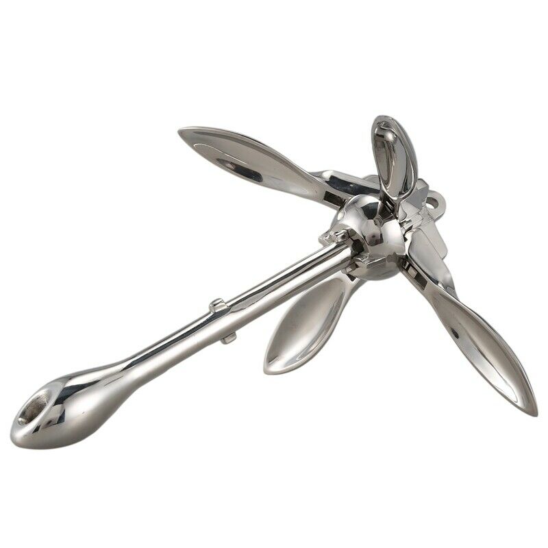 Stainless Steel Folding Grapnel Boat Anchor for Marine Yacht Kayak 1.5 Kg 3.3LF5