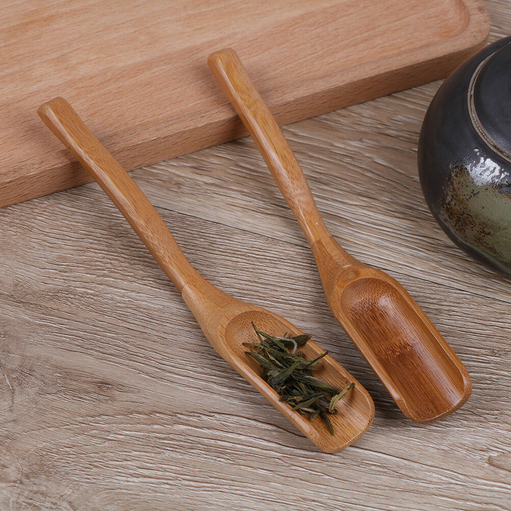 Tradition bamboo spoon coffee tea spoon wood scoop dining utensil flatw .l8