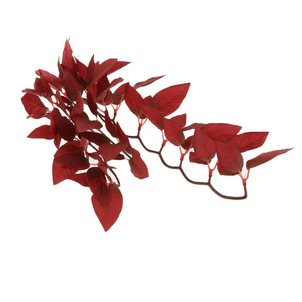 2 Pieces Artificial Crane Plants Aquarium Tank Planting Reptile Hideaway