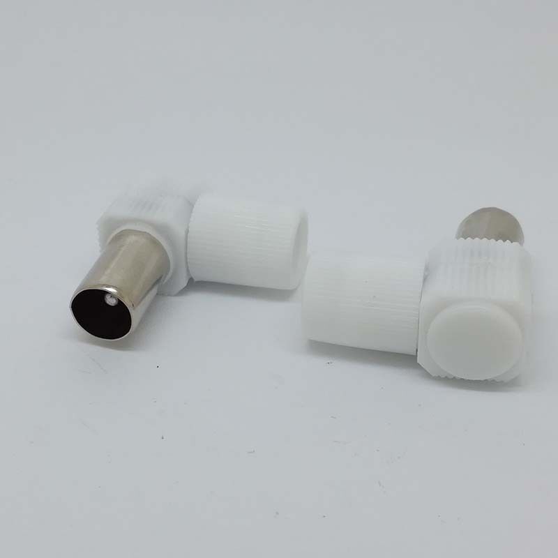 2x 90 angle FM Atenna Male to Female PAL TV RF Coxial Connector Adaptor Plug