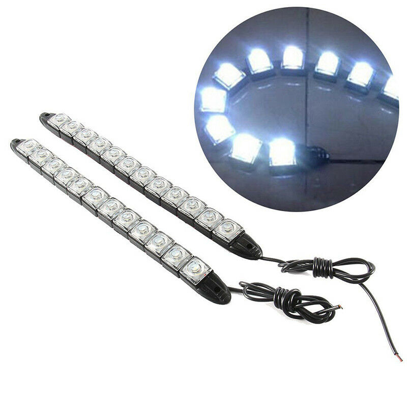 2xCar Flexible 12 LED DRL Daytime Running Light Driving Daylight Fog Light La BD