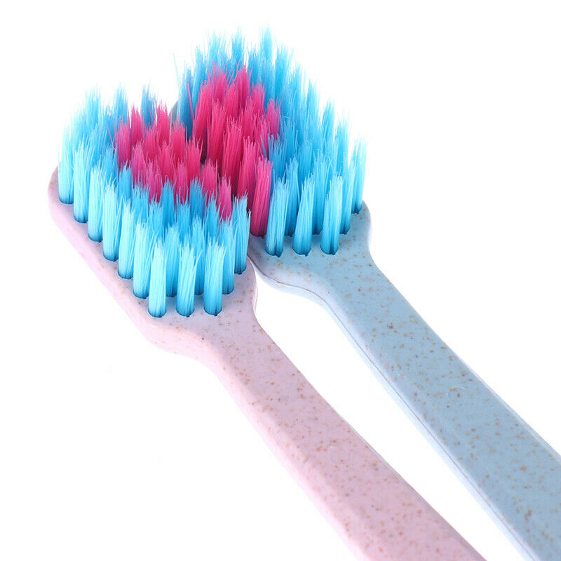 2pc Soft-bristle Heart Couple Brush Teeth Eco Friendly Adults Toothbru.l8