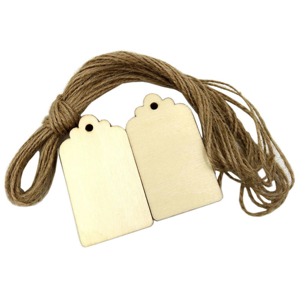 100pcs Unfinished Wood Embellishments Hanging Ornaments Wedding Party Decor