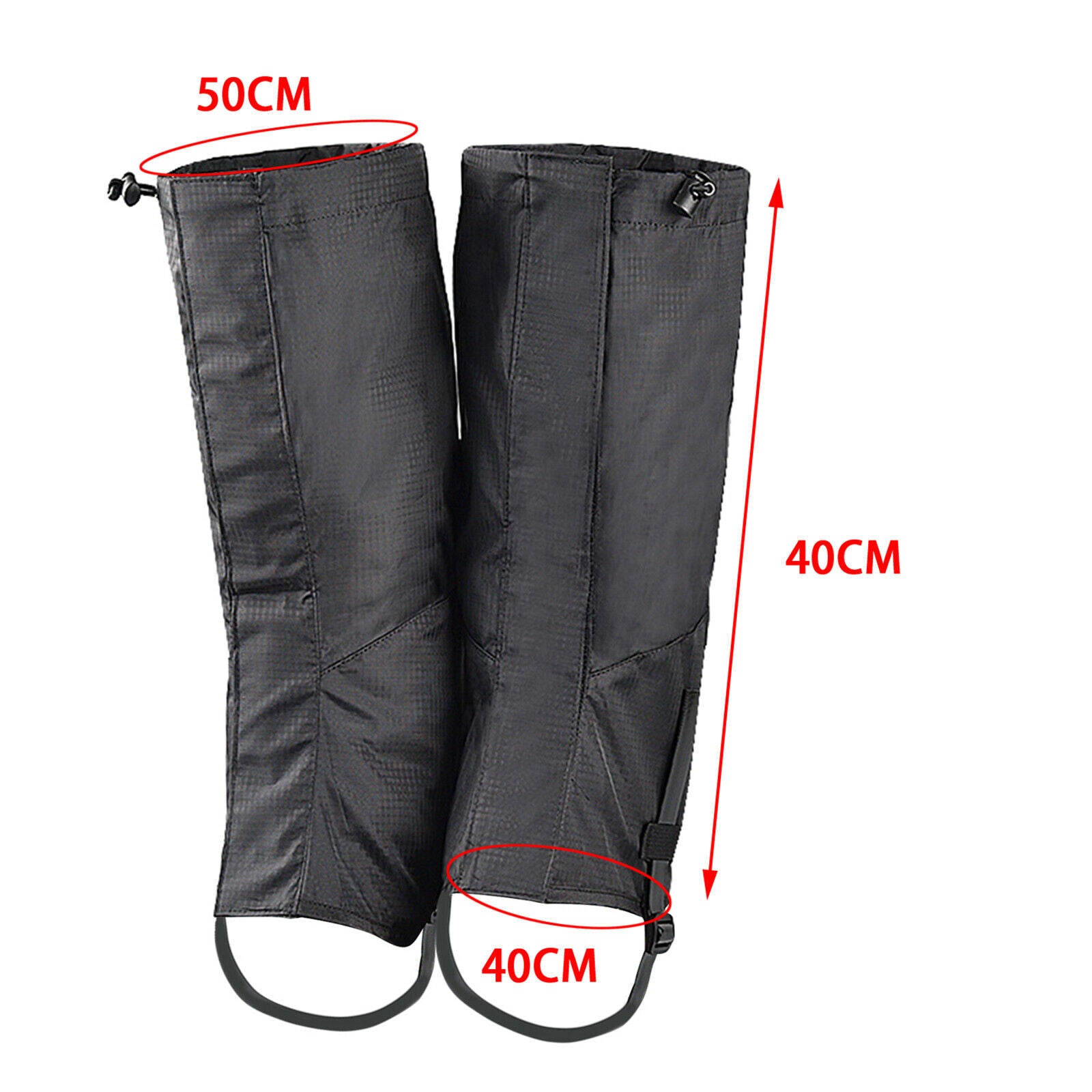 Leg Gaiters Waterproof Oxford Fabric Foot Strap Durable for Hiking Men Women