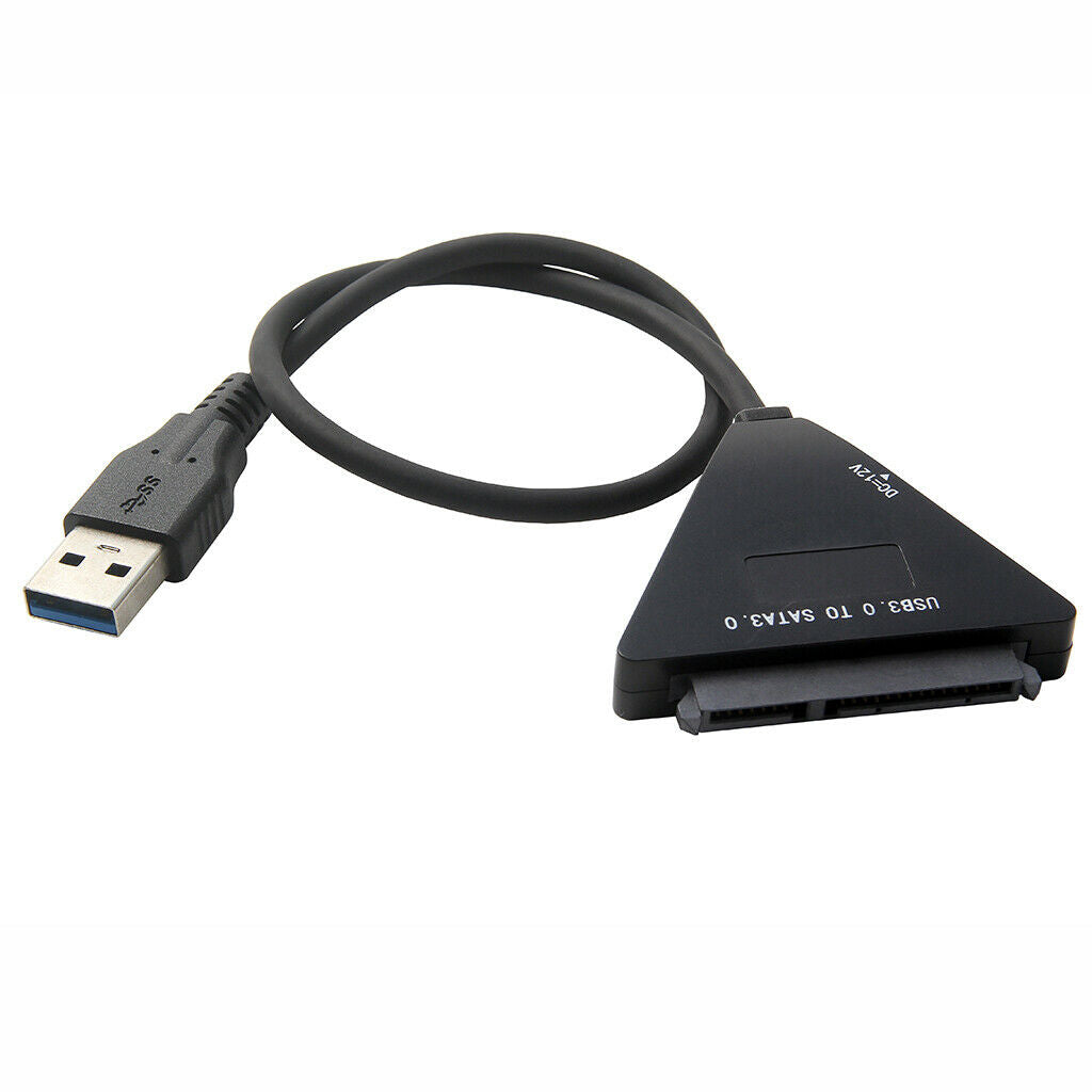 USB3.0 to 7+15Pin SATA 3.0 Adapter Cable 12V DC For 2.5" 3.5" HDD SSD Hard Disk