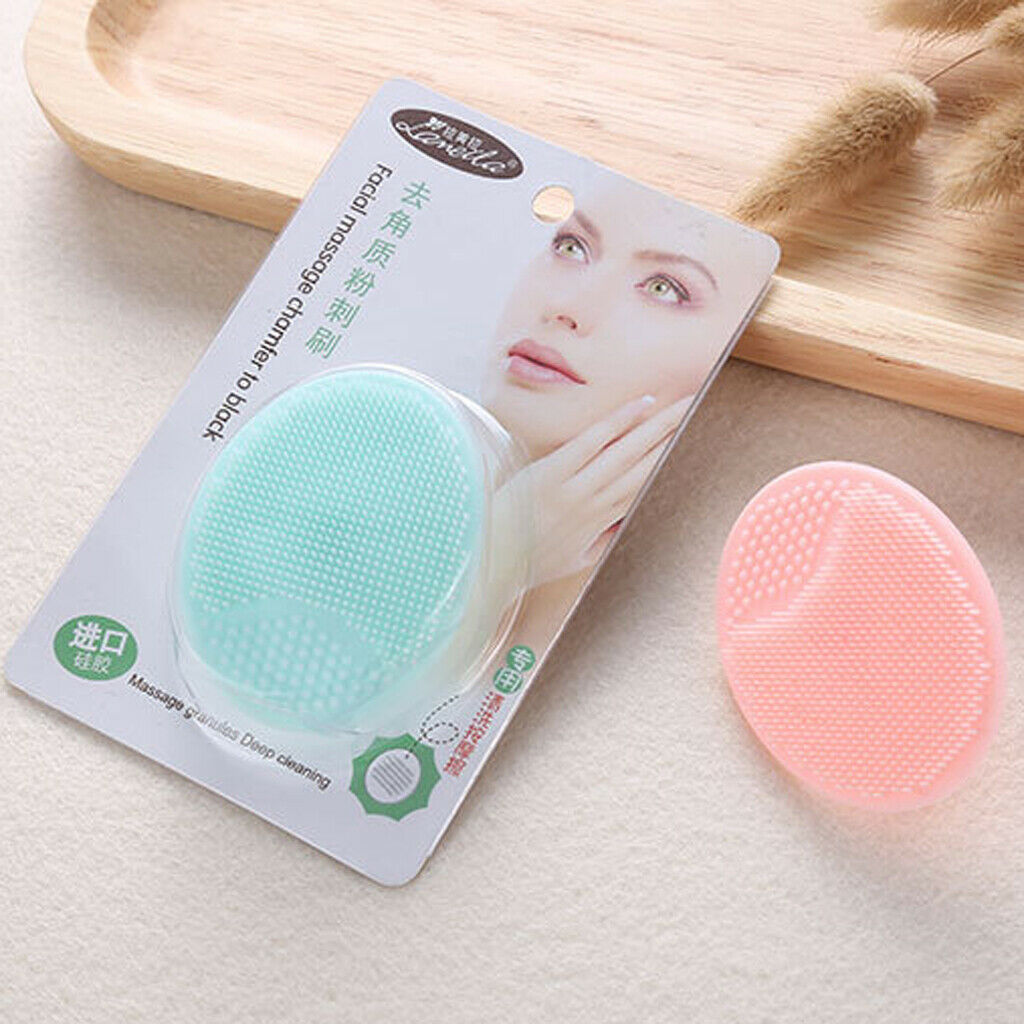 2x Exfoliator Face Cleansing Pads Silicone Facial Skin Pores Scrubber