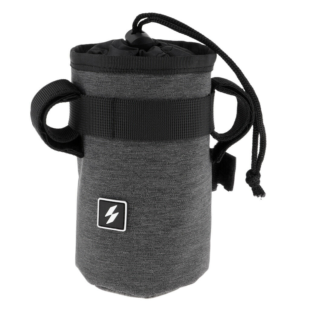 Set Of 2 Bike Kettle Holder Pouch Front Handlebar - Gray