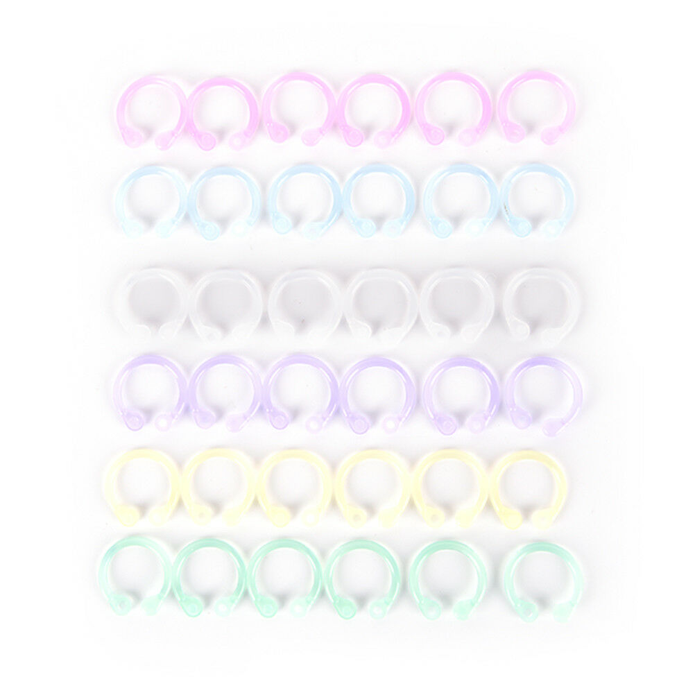 12Pcs Easy Ring Paper Book Loose Leaf Binder Keychain Key Stationery AccessoY1